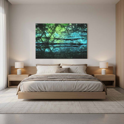Illuminated Cave Wall Art – styled room view 11