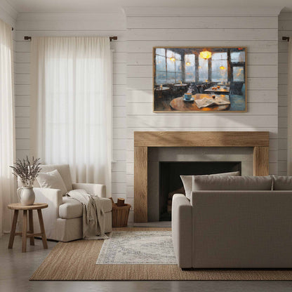 Coffee House Art Print – styled room view 11
