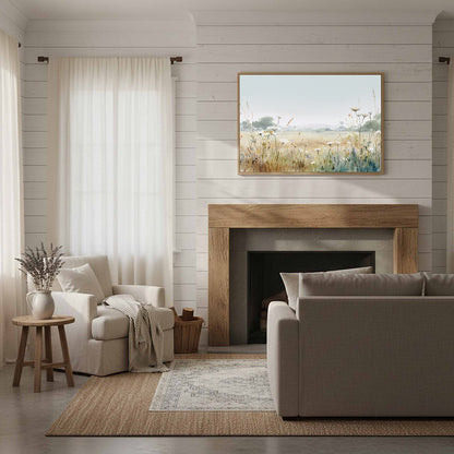 Meadow Wildflower Canvas Print – styled room view 11