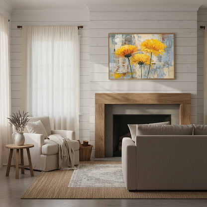Abstract Yellow Flower Canvas Art — product image 11