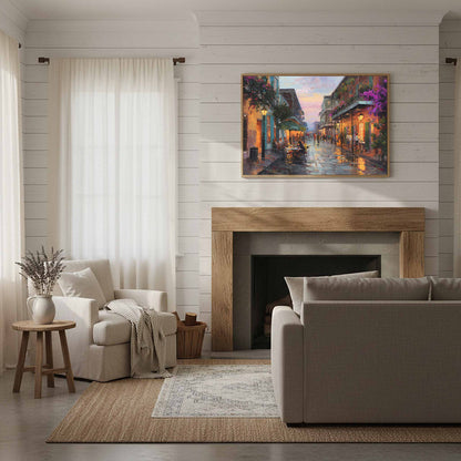 New Orleans French Quarter Canvas Print – styled room view 12