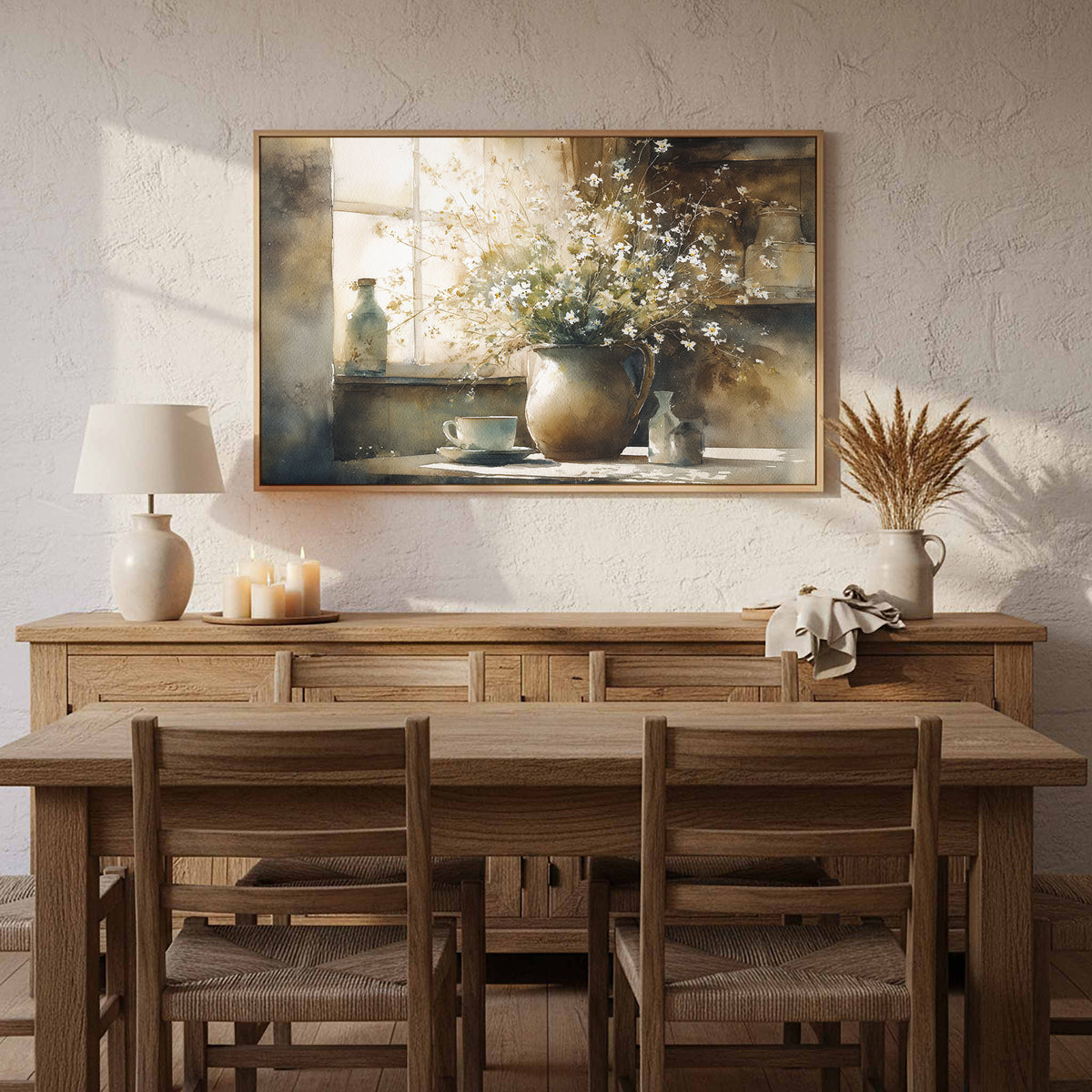 Watercolor Still Life Print – styled room view 11