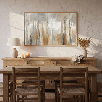 Abstract Forest Canvas Wall Art – styled room view 12