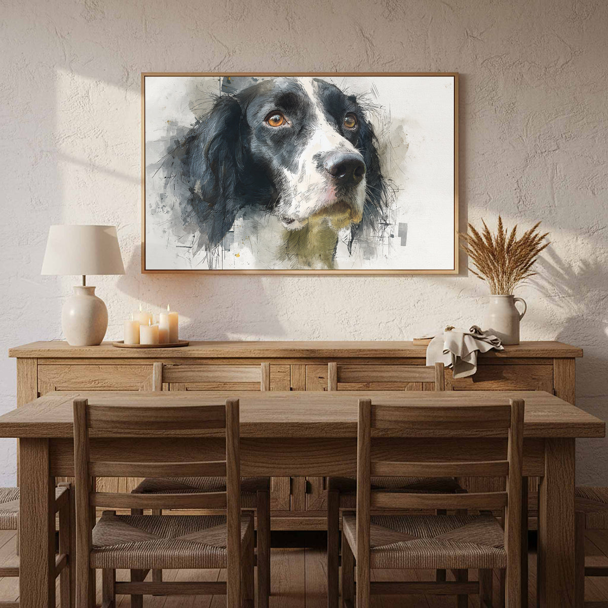 English Springer Spaniel Canvas Print – styled room view 11