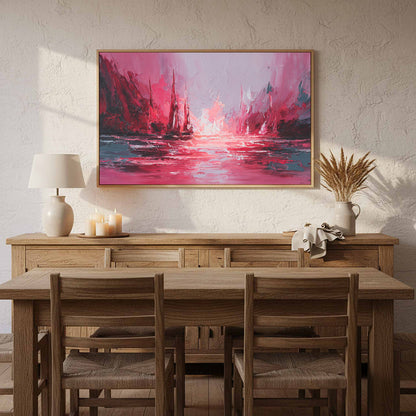 Abstract Storm Seascape Canvas Print – styled room view 10
