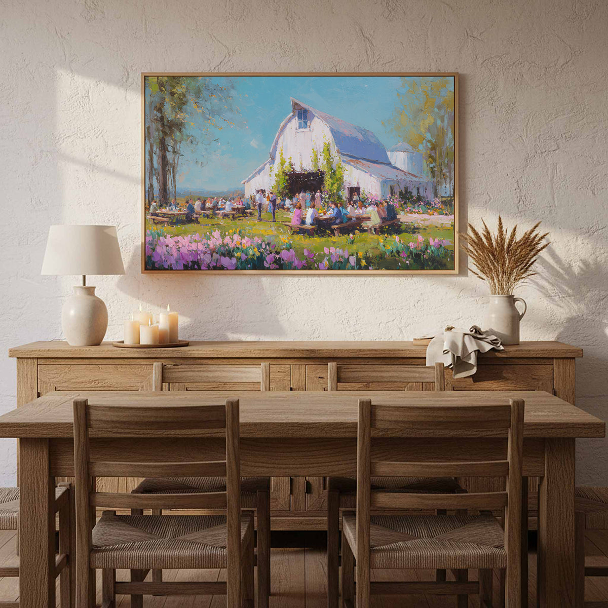 Spring Barn Wedding Art Print – styled room view 11