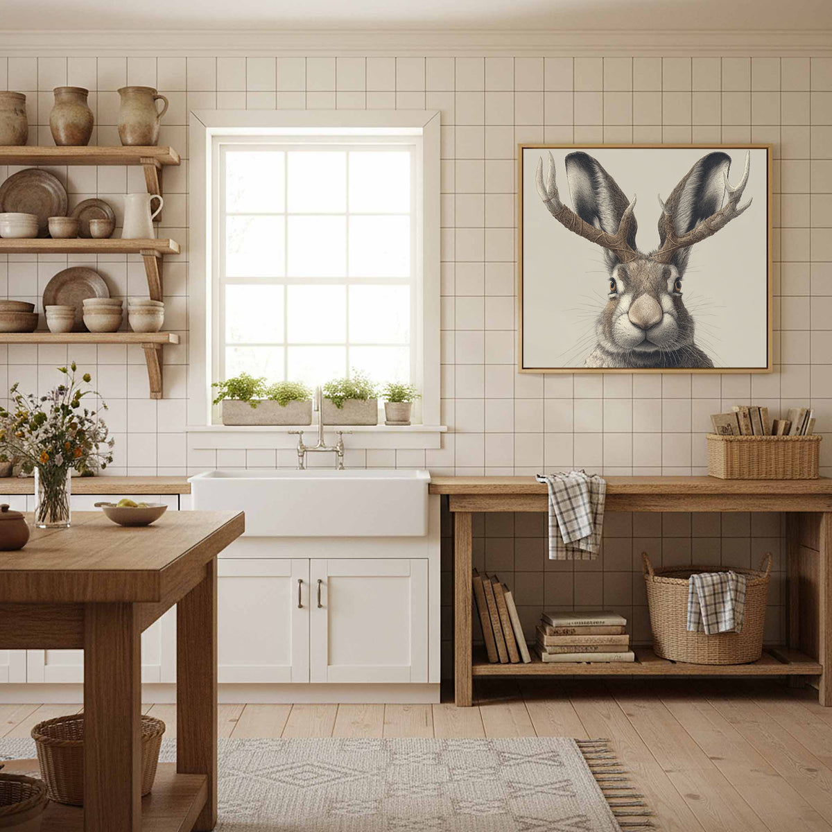 Jackalope Art Print – styled room view 10