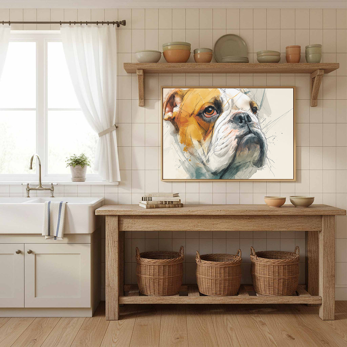 Bulldog Portrait Canvas Wall Art — product image 12