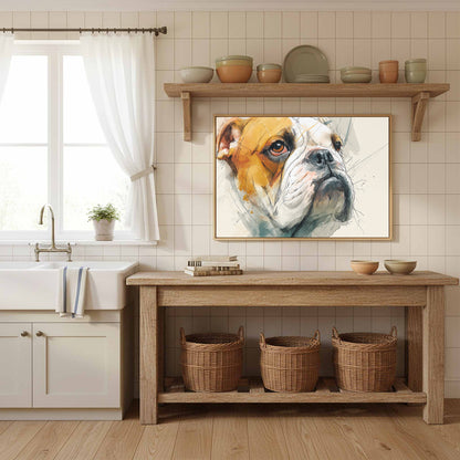 Bulldog Portrait Canvas Wall Art — product image 12