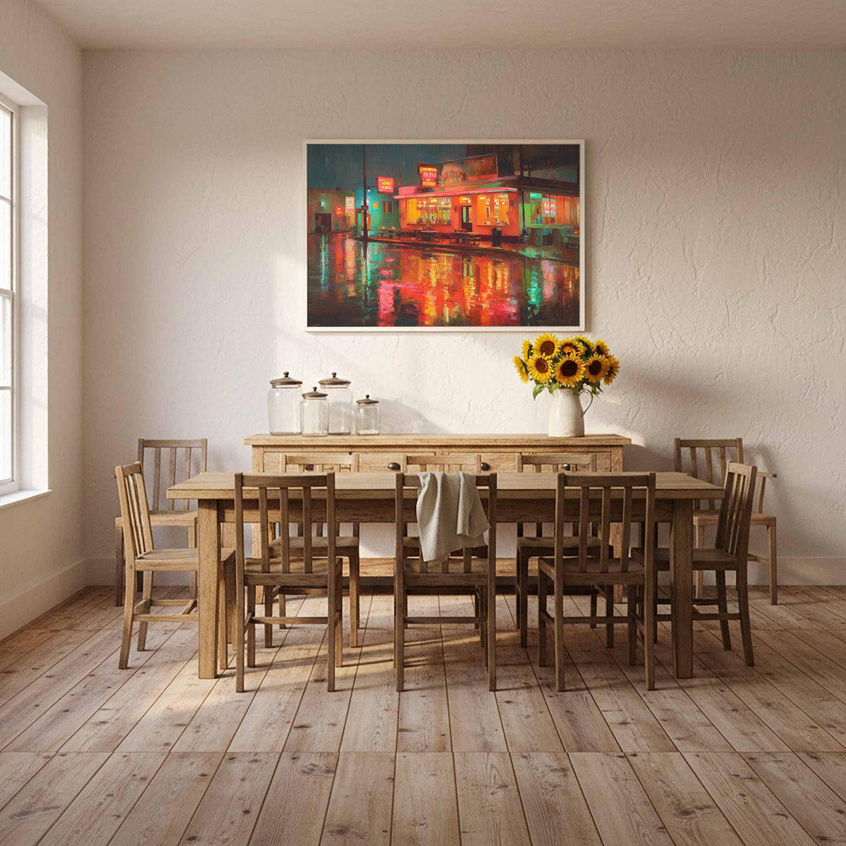 Midwest Supper Club Canvas Art – styled room view 11
