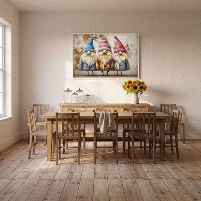 Rustic Gnome Wall Art – styled room view 9