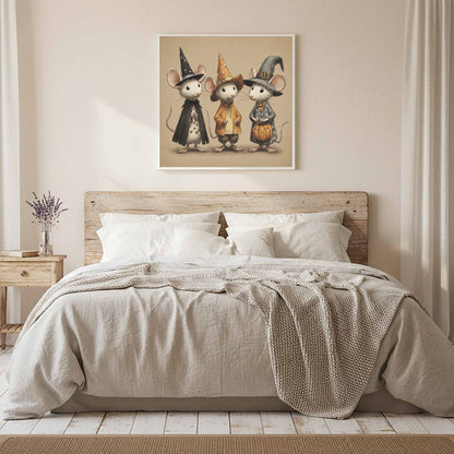 Halloween Mice Canvas Wall Art – styled room view 10