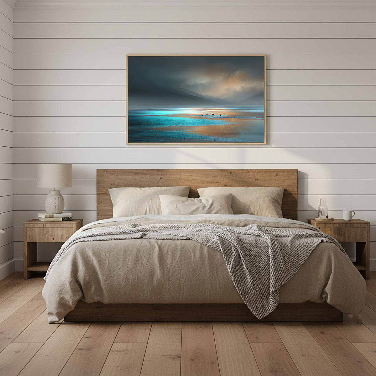 Coastal Seascape Wall Art – styled room view 11