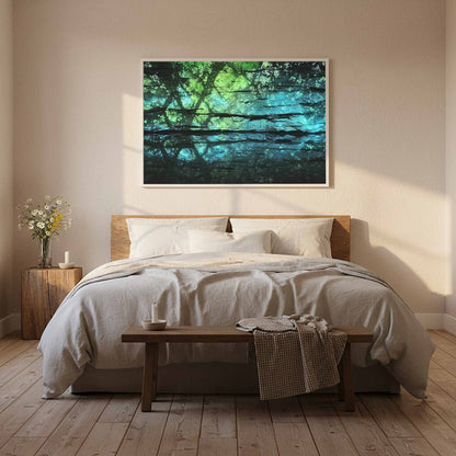 Illuminated Cave Wall Art – styled room view 7