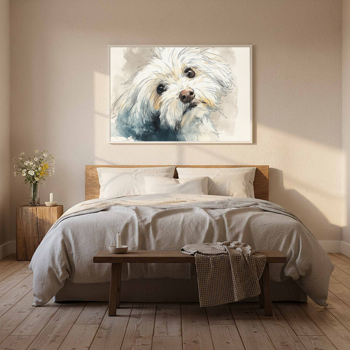 Maltese Dog Portrait Canvas Print — product image 11