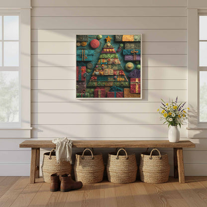 Christmas Tree Wall Art – styled room view 12