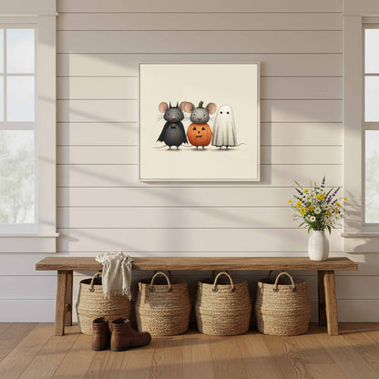 Halloween Mice Wall Art – styled room view 11