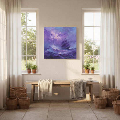 Abstract Purple Seascape Canvas Art — product image 11