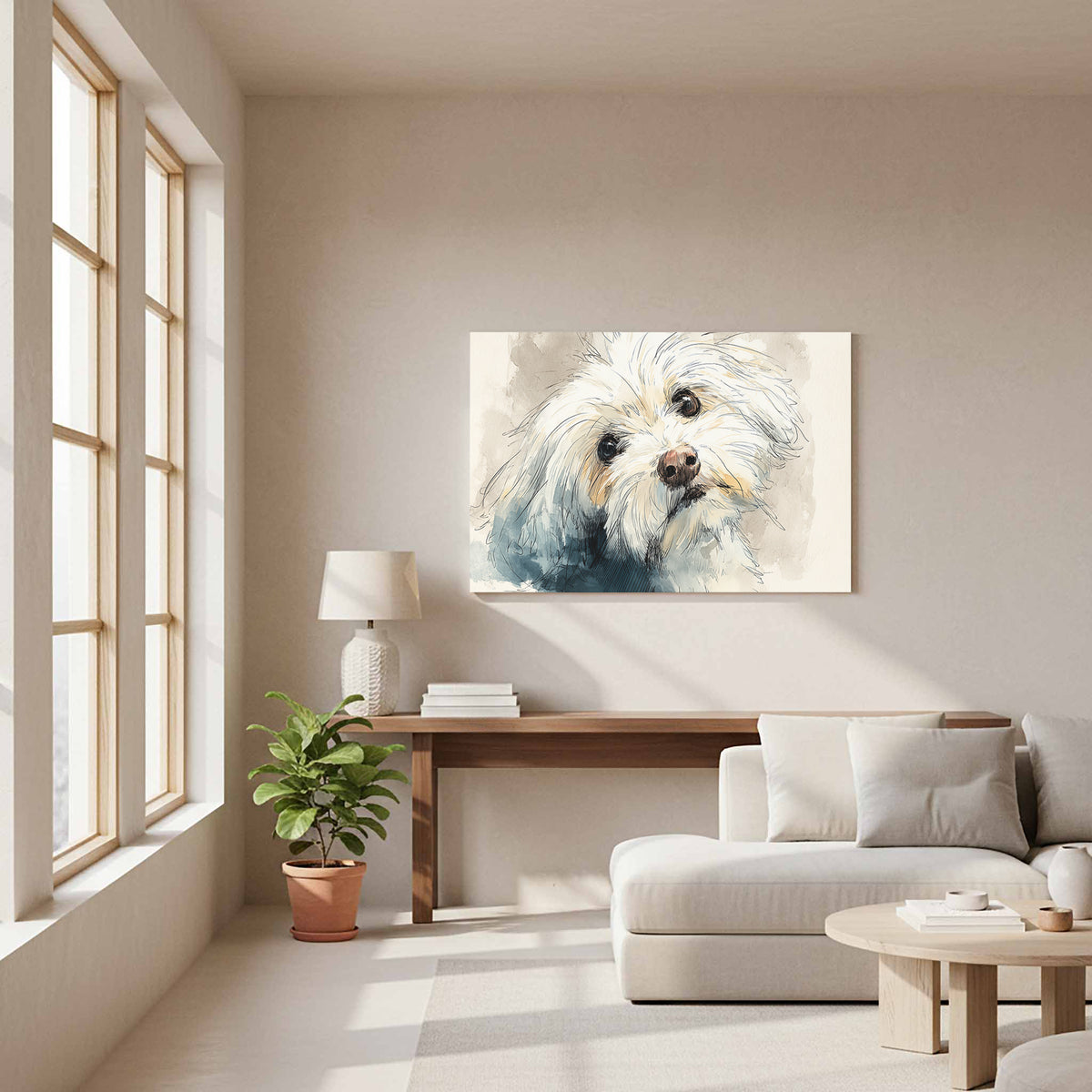 Maltese Dog Portrait Canvas Print — product image 12