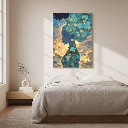 Asian Woman Silhouette Canvas Wall Art — product image 10