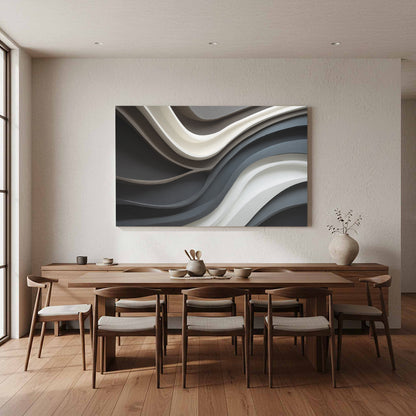 Abstract Sculptural Wall Art – styled room view 12