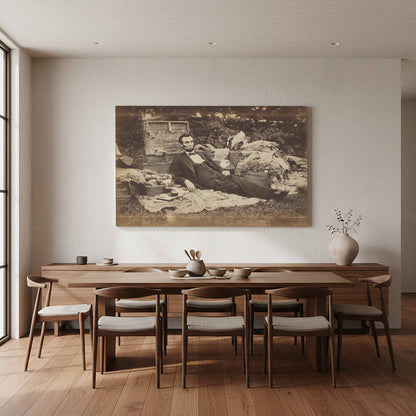 Abraham Lincoln Vintage Picnic Print – styled room view 11