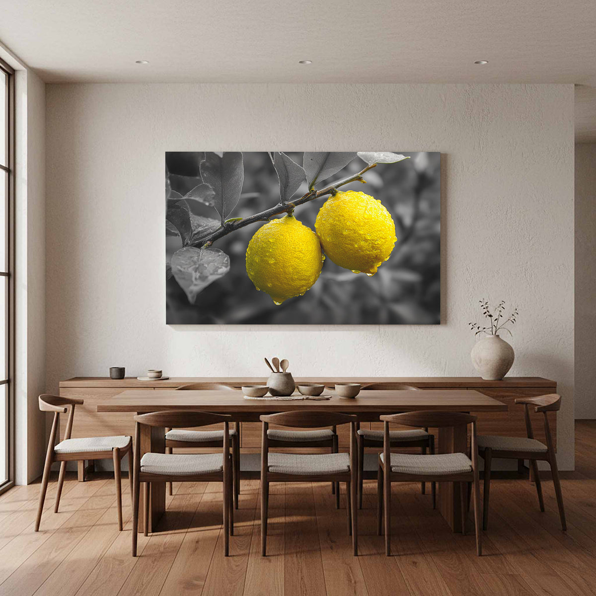 Lemon Tree Canvas Print – styled room view 10