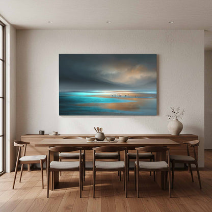 Coastal Seascape Wall Art – styled room view 12