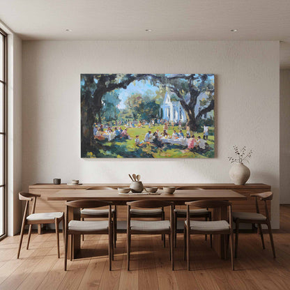 Southern Church Picnic Canvas Print – styled room view 12