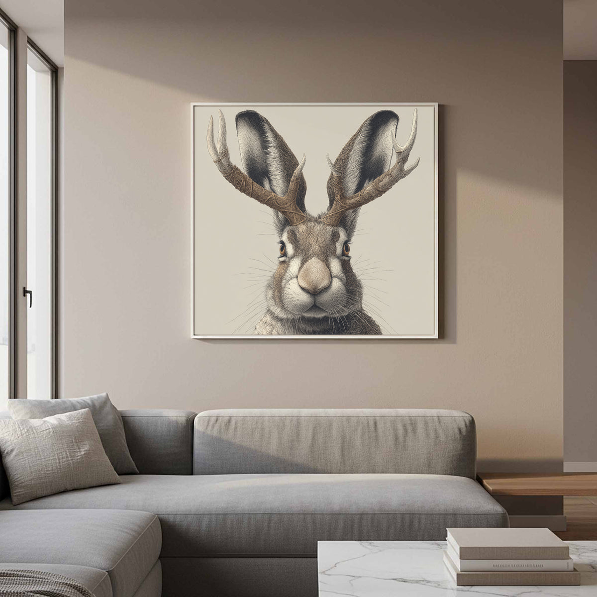 Jackalope Art Print – styled room view 11