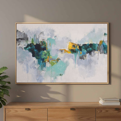Abstract Fluid Canvas Wall Art – styled room view 11