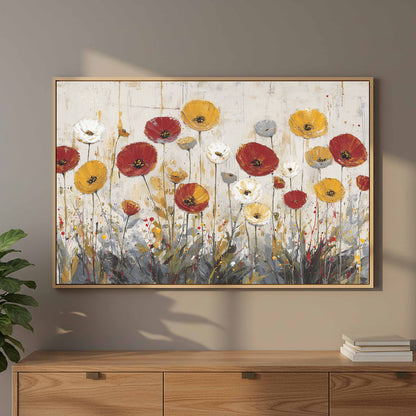 Contemporary Floral Canvas Art – styled room view 12