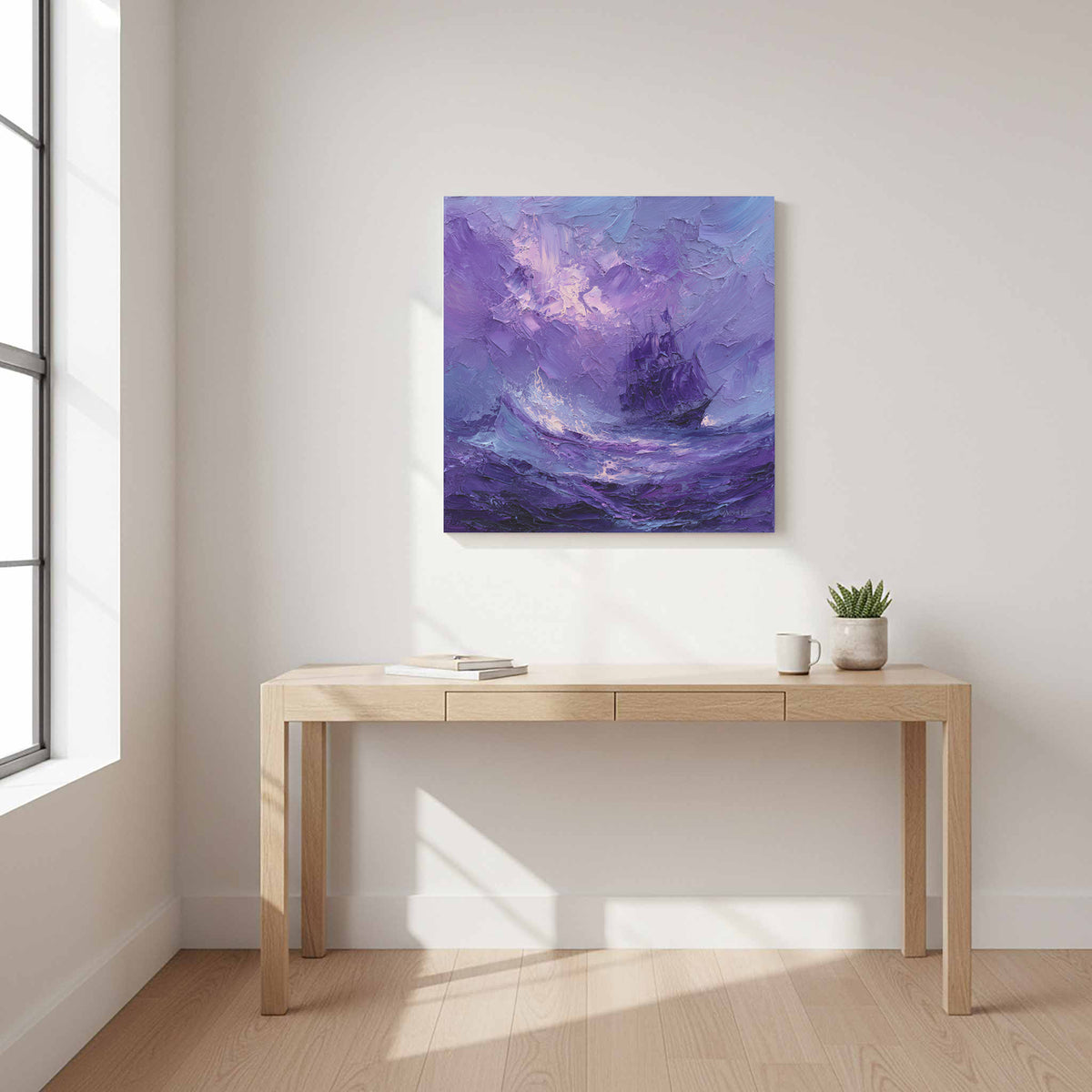 Abstract Purple Seascape Canvas Art — product image 12