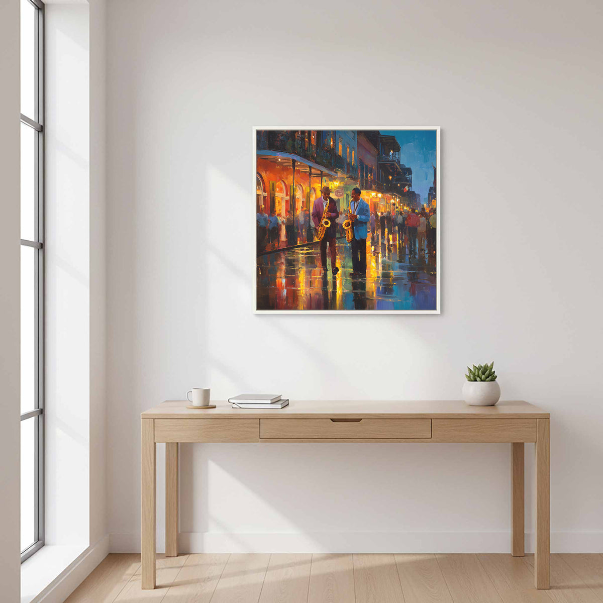 Jazz Musicians Canvas Wall Art – styled room view 10