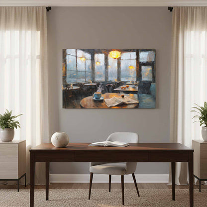 Coffee House Art Print – styled room view 12