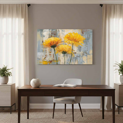 Abstract Yellow Flower Canvas Art — product image 12
