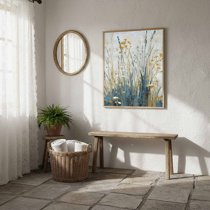 Abstract Botanical Wall Art – styled room view 10