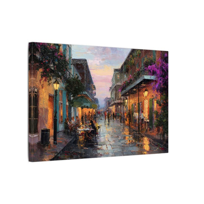 New Orleans French Quarter Canvas Print – gallery wrapped canvas, side view