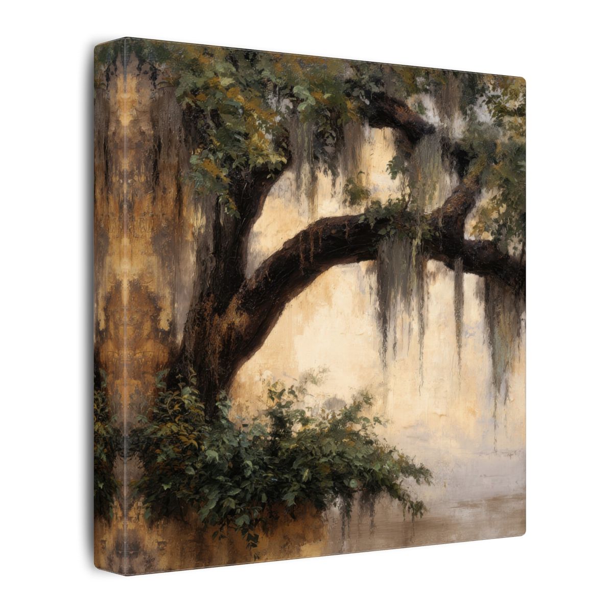 Oak Tree Canvas Wall Art – gallery wrapped canvas, side view