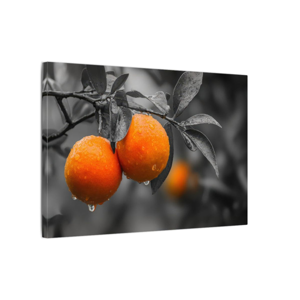 Orange Citrus Canvas Print – gallery wrapped canvas, side view