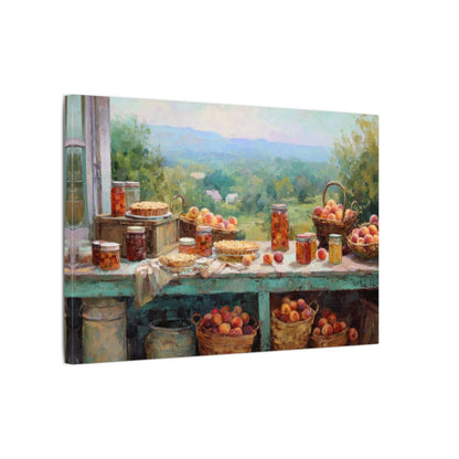 Peach Harvest Canvas Print – gallery wrapped canvas, side view