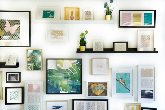 Atelier — minimalist linen still life canvas wall art in cream and natural light