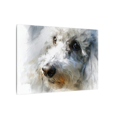 Poodle Portrait Wall Art – gallery wrapped canvas, side view