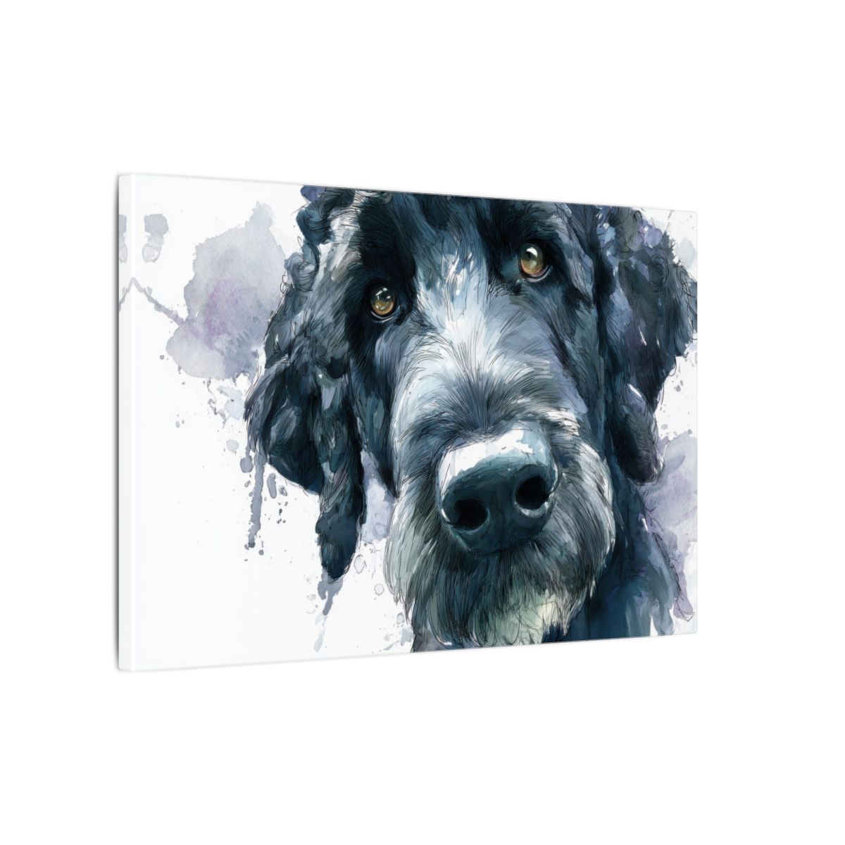 Portuguese Water Dog Canvas Print – gallery wrapped canvas, side view