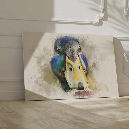 Duck Portrait Canvas Wall Art – short video of the print