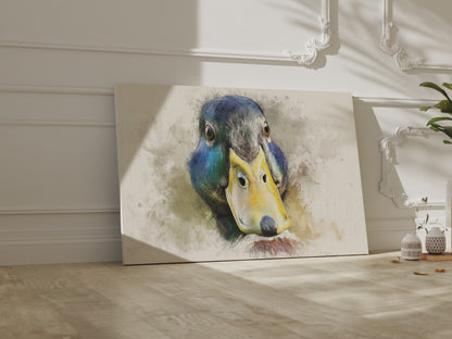 Duck Portrait Canvas Wall Art – short video of the print