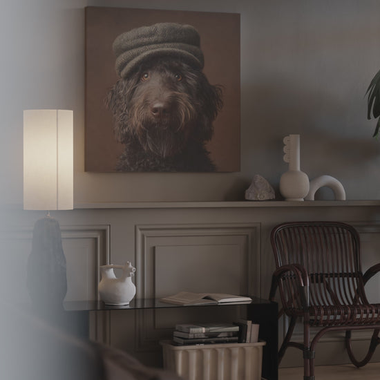 Labradoodle Dog Portrait Canvas Print – short video of the print