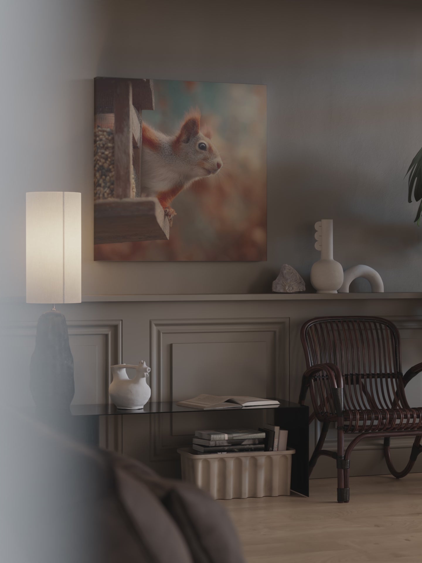 Red Squirrel Canvas Print – short video of the print