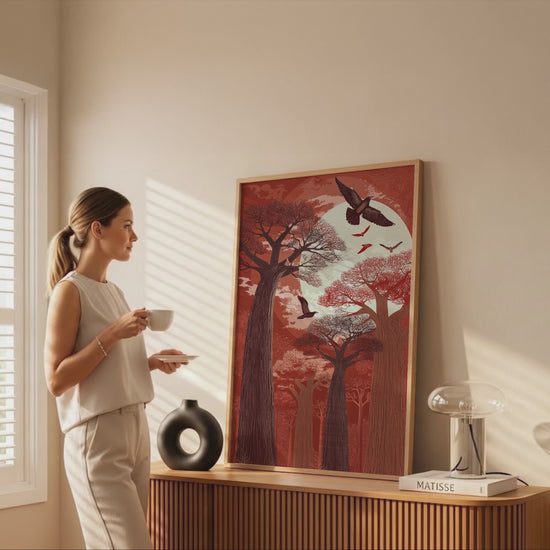 Baobab Tree Forest Canvas Wall Art – short video of the print