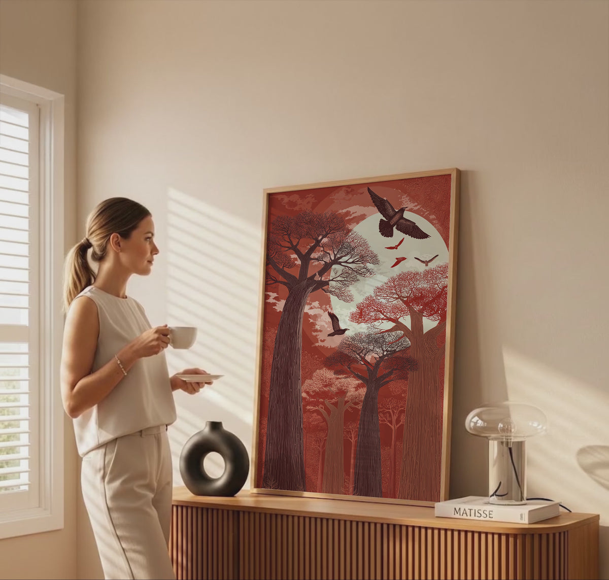 Baobab Tree Forest Canvas Wall Art – short video of the print